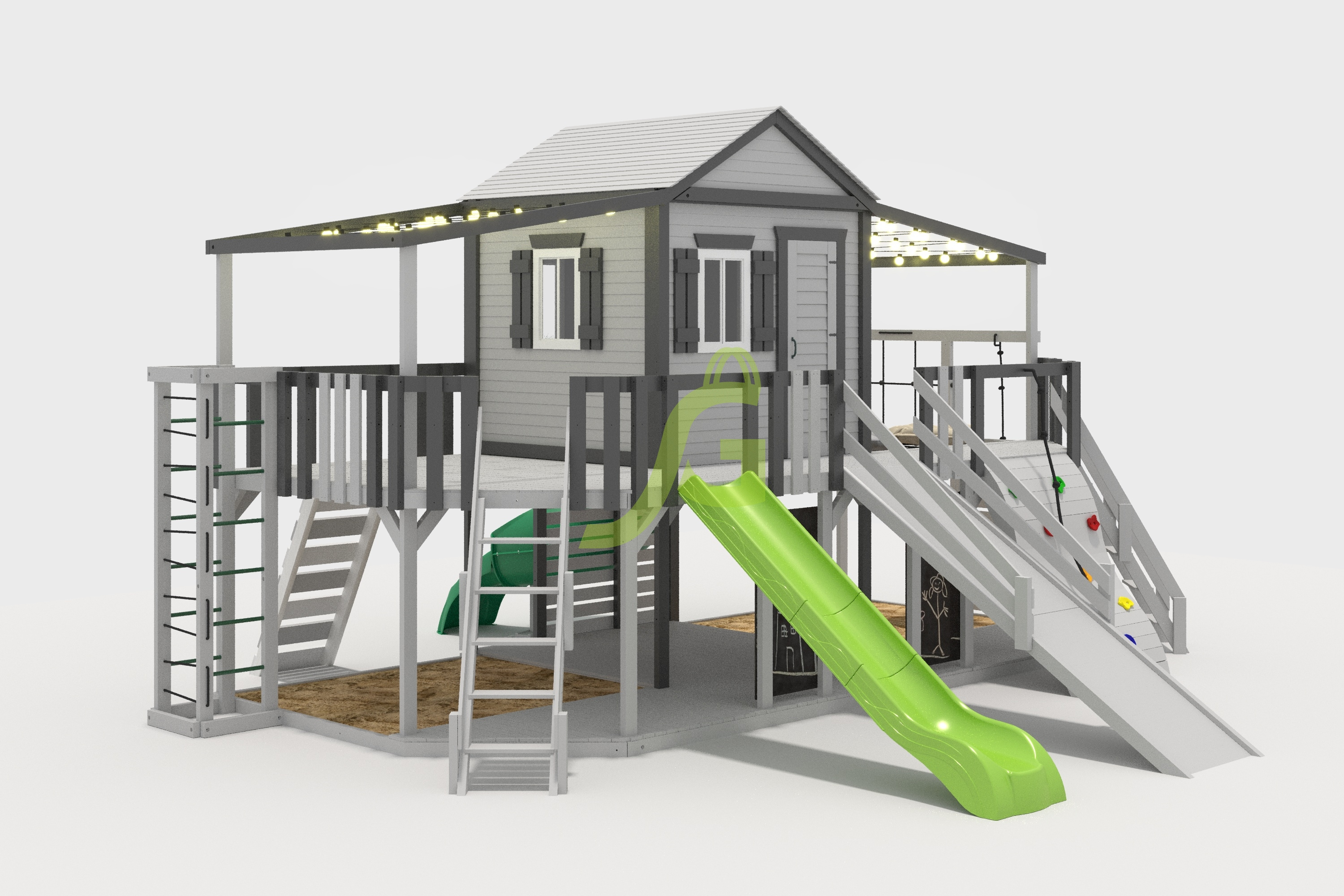 картинка Детская площадка IgraGrad Домик D1 мод.2 от магазина ИграГрад