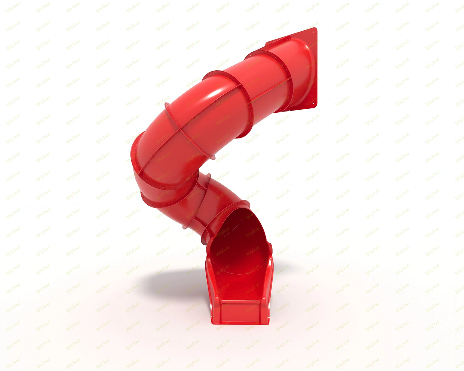 Горка "Труба винтовая" IgraGrad, H 2.1 м, красный