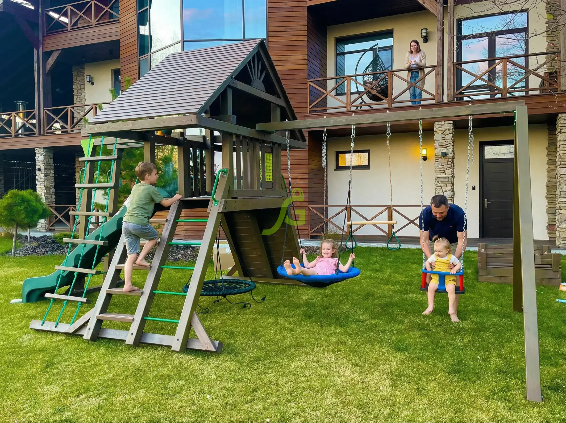 Детская площадка IgraGrad Крепость Фани с рукоходом (Дерево)