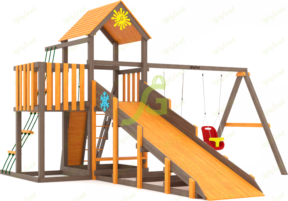 картинка Всесезонная площадка IgraGrad С с балконом SF магазин IgraGrad картинка Всесезонная площадка IgraGrad С с балконом SF от магазина ИграГрад