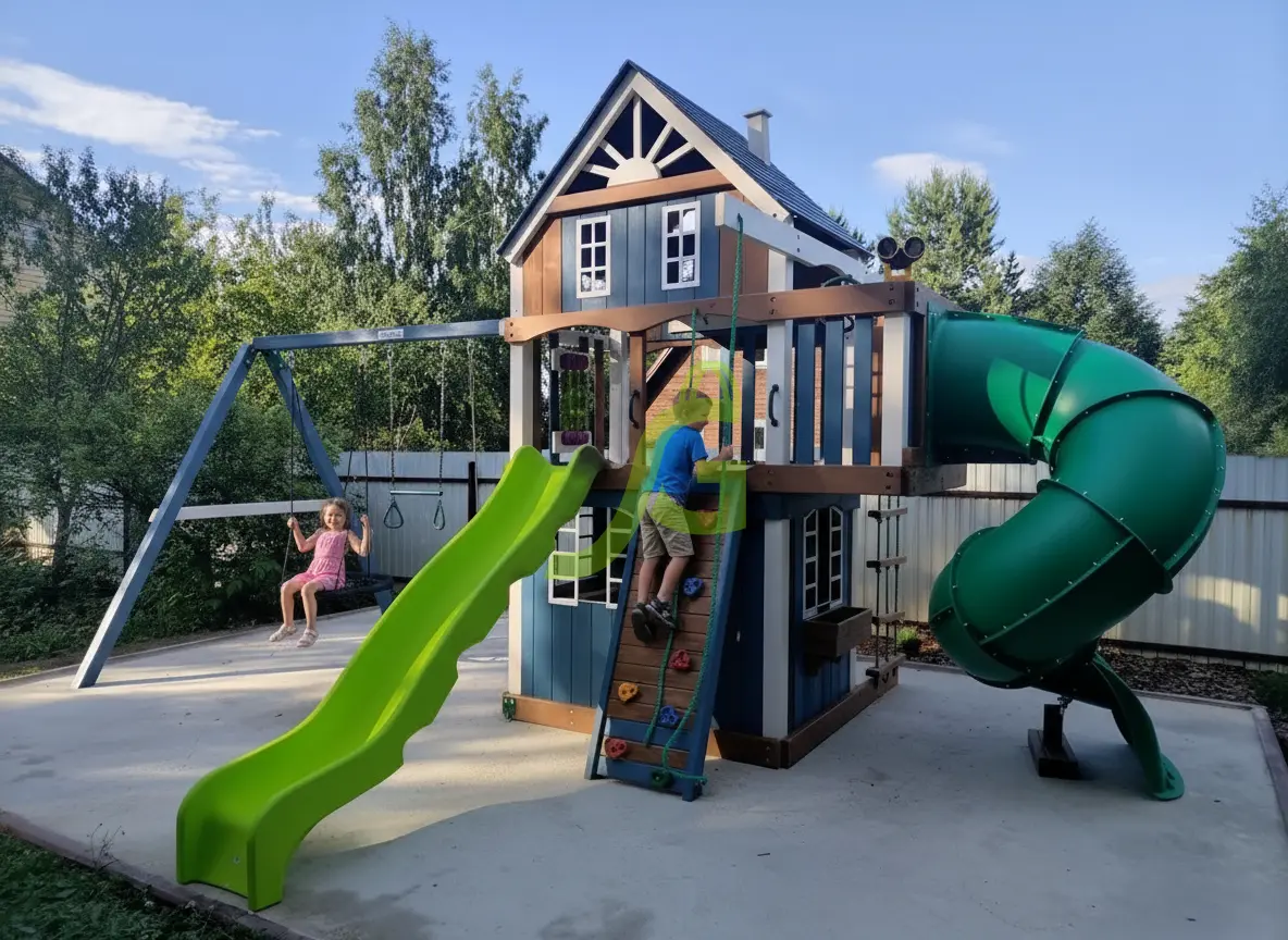 Детская площадка IgraGrad Шато 2 с трубой (Домик) мод.1