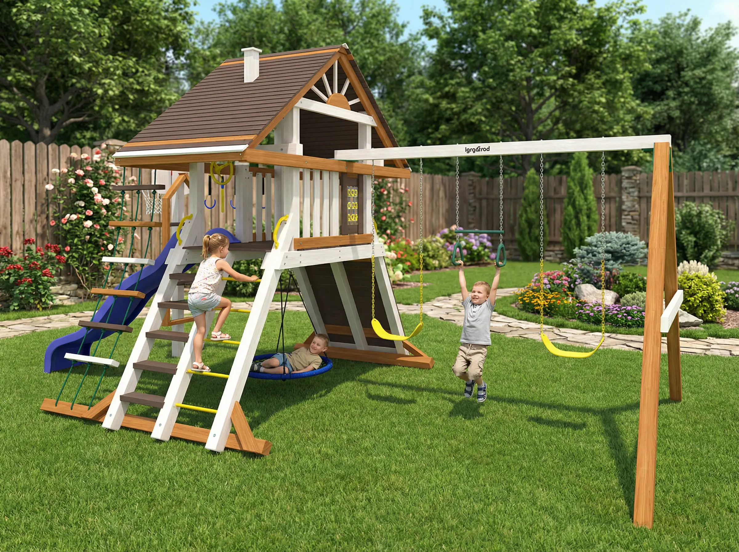 Детская площадка IgraGrad Крепость Фани (Дерево) мод.2