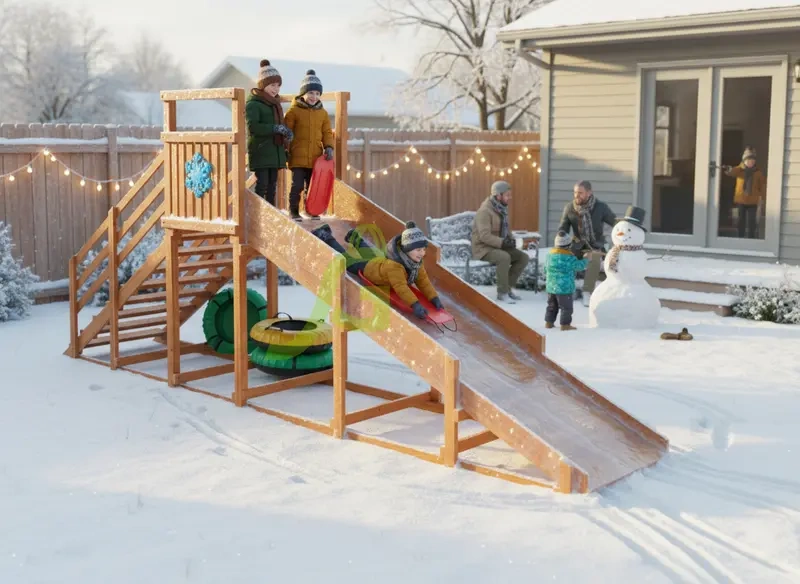 картинка Зимняя горка "IgraGrad Snow Fox Start", скат 4 м от магазина ИграГрад