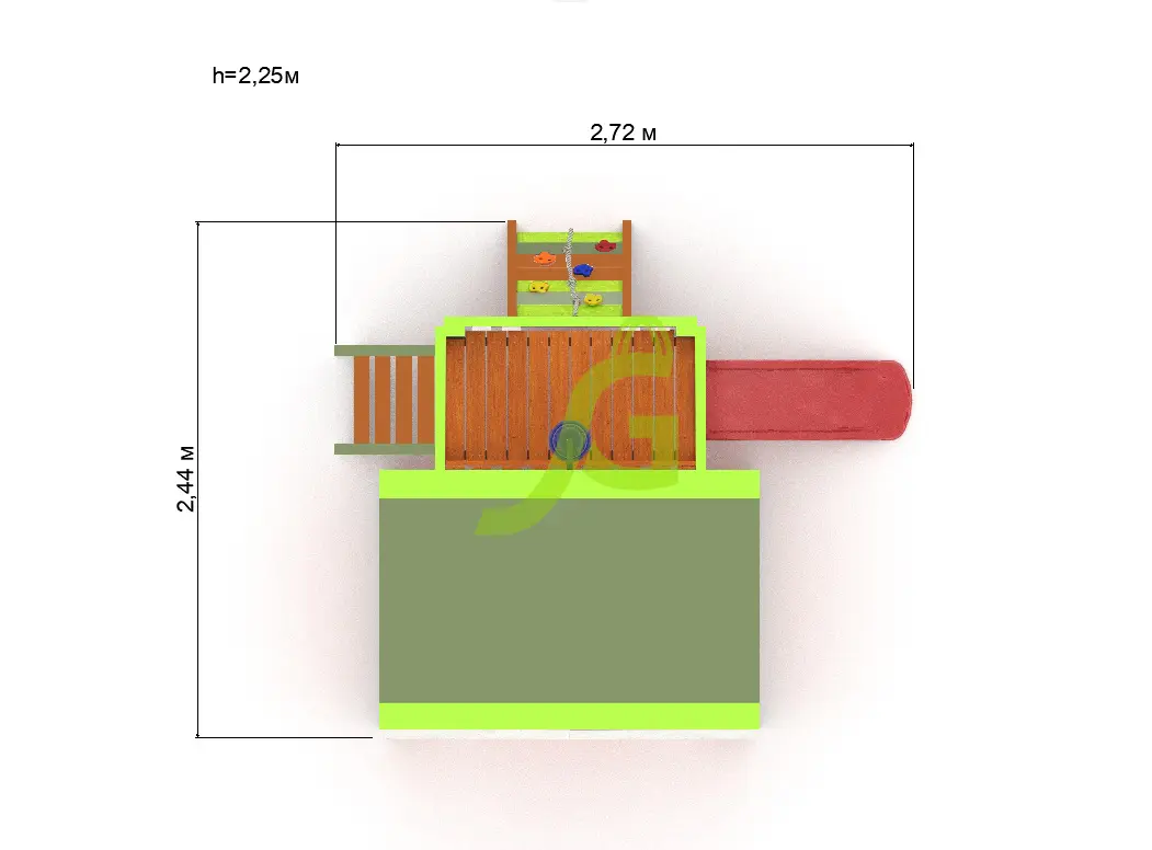Детская игровая площадка IgraGrad А1 со скалодромом