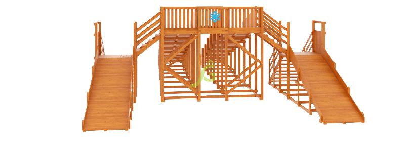 Зимняя горка "IgraGrad Snow Fox", 4 ската