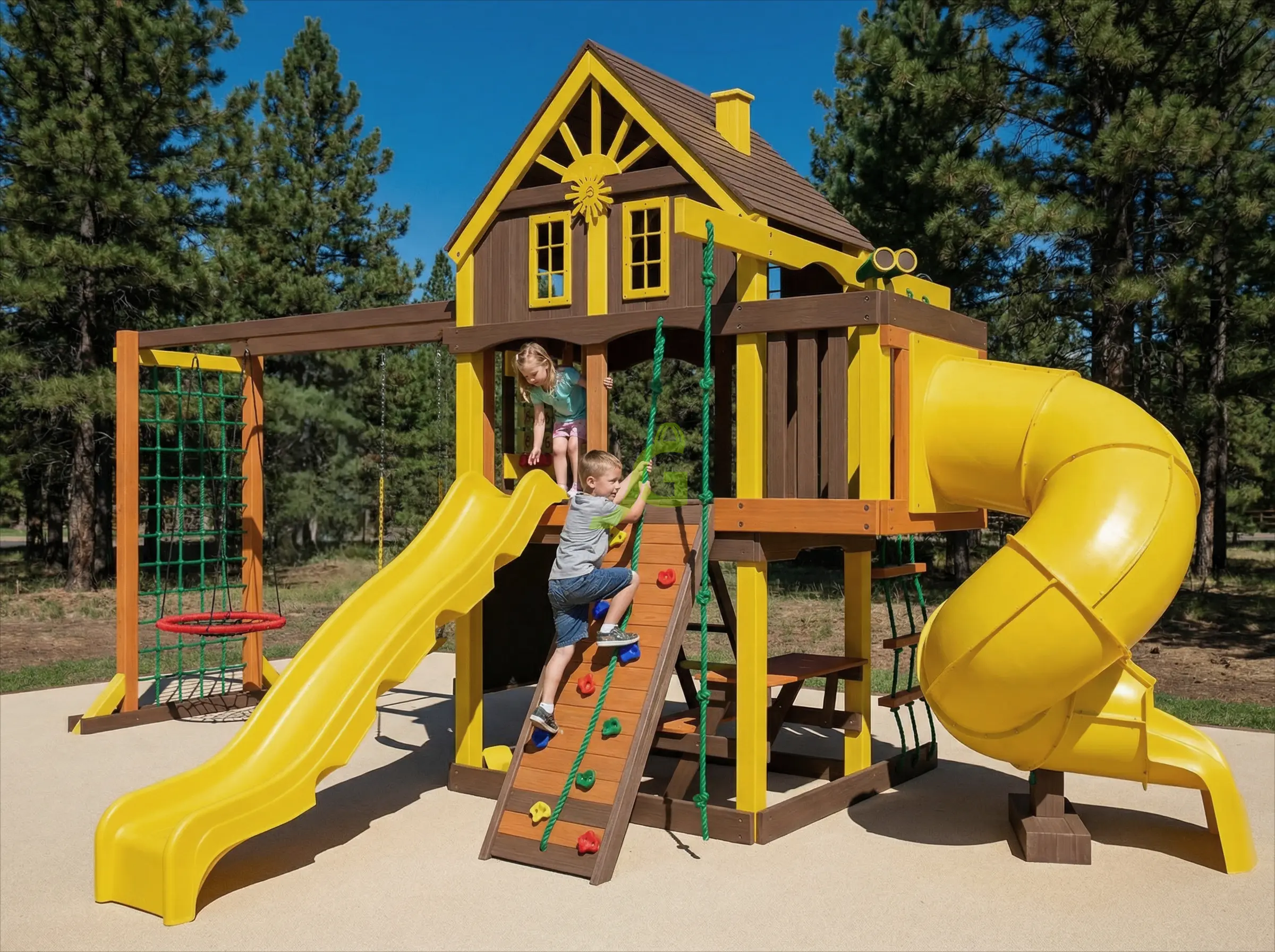 Детская площадка IgraGrad Шато с трубой (Домик) мод.2