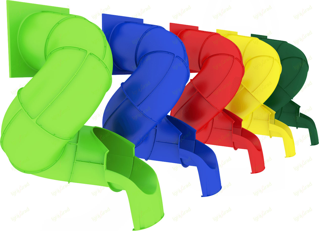 Горка "Труба винтовая" IgraGrad, H 1.5, зеленый 