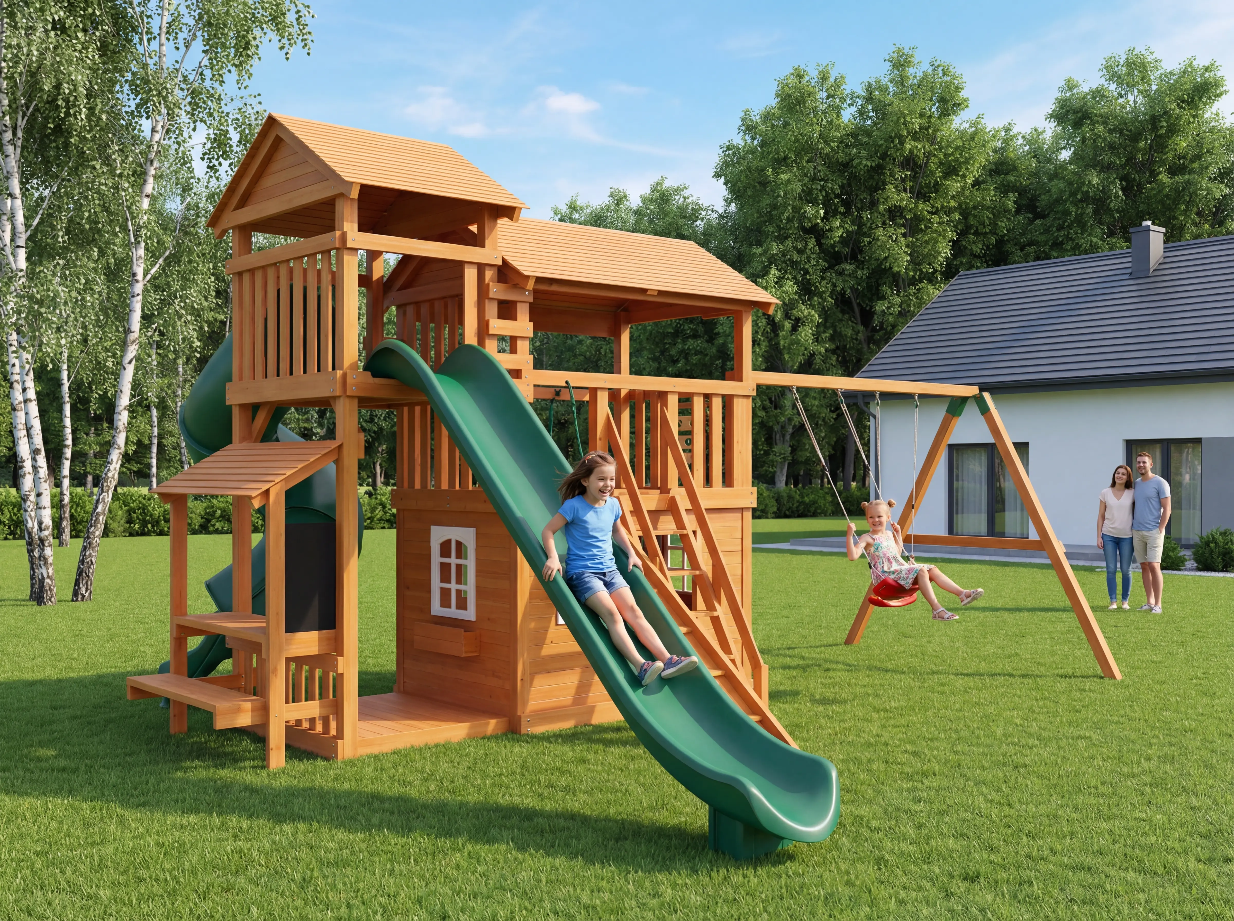 Детская площадка IgraGrad Домик 4 фото - IgraGrad