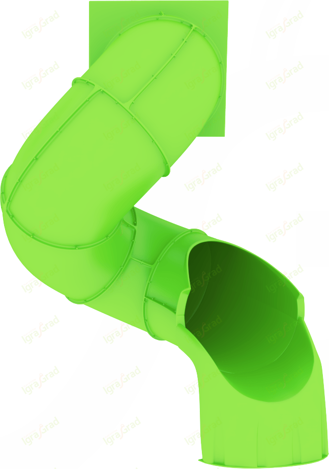 Горка «Труба винтовая» IgraGrad, H 1.5 м, салатовый