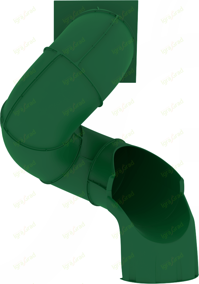 Горка "Труба винтовая" IgraGrad, H 1.5, зеленый 