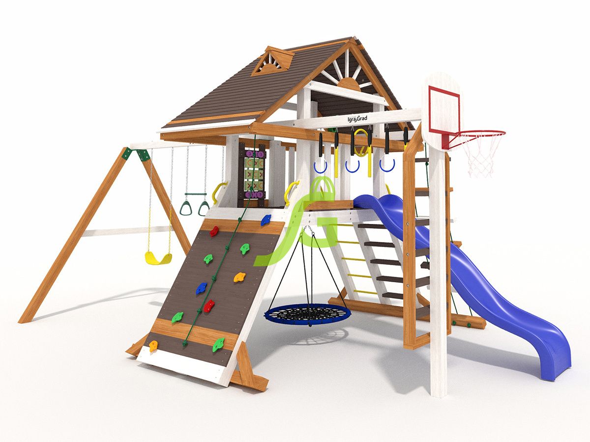 картинка Детская площадка IgraGrad Крепость Фани (Дерево) мод.2 от магазина ИграГрад