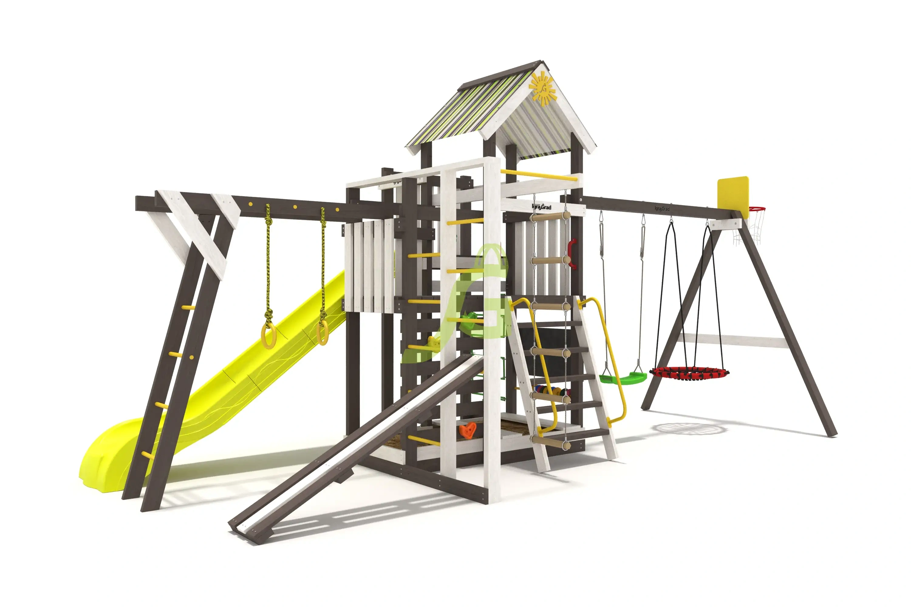 картинка Детская игровая площадка IgraGrad X4 (без трубы) от магазина ИграГрад