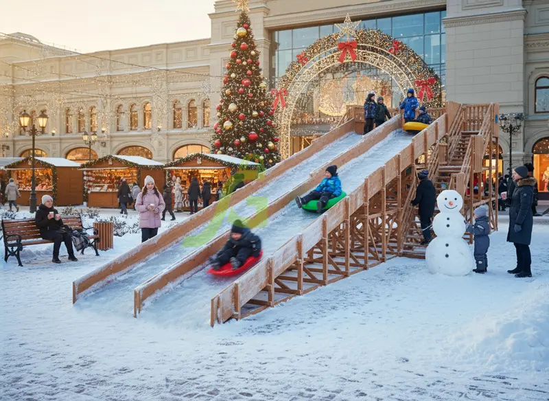 Зимняя горка IgraGrad Snow Fox, скат 18 м мод.1