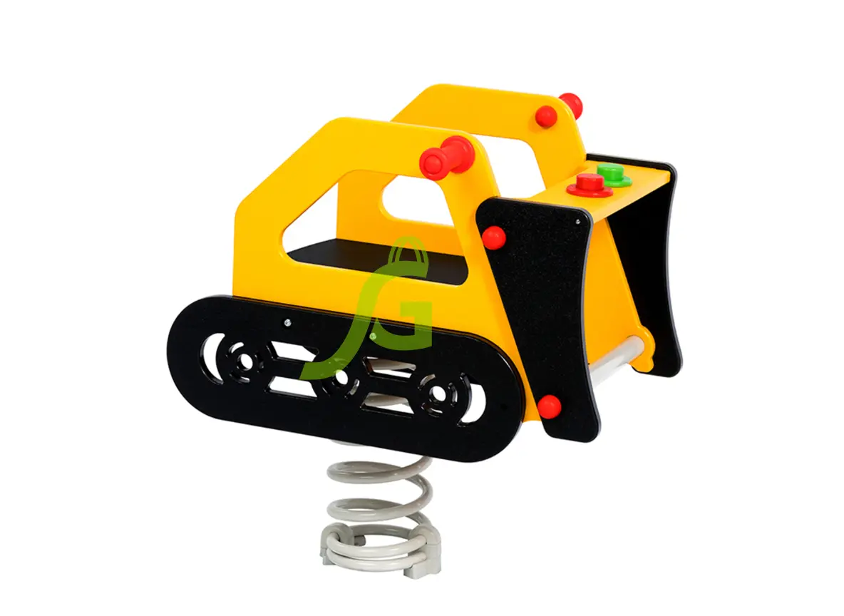 картинка Качалка на пружине бульдозер от магазина ИграГрад