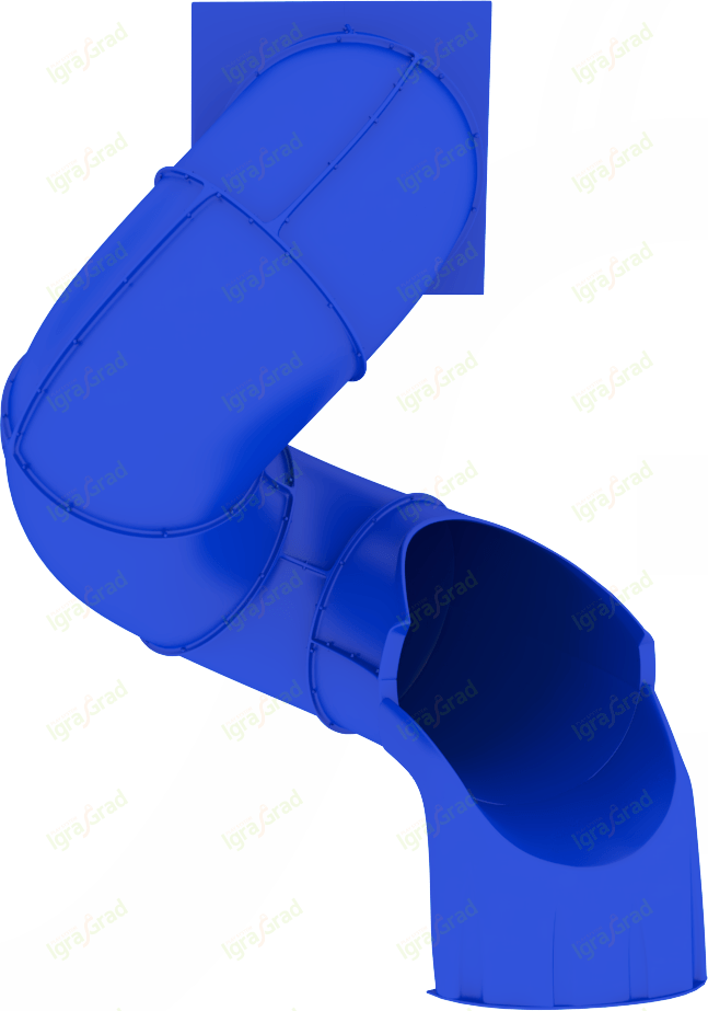 Горка «Труба винтовая» IgraGrad, H 1.5 м, синий