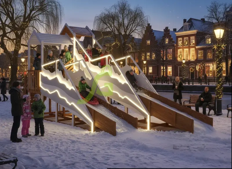 картинка Зимняя горка "IgraGrad Snow Fox", скат 8+5 м мод.2 от магазина ИграГрад