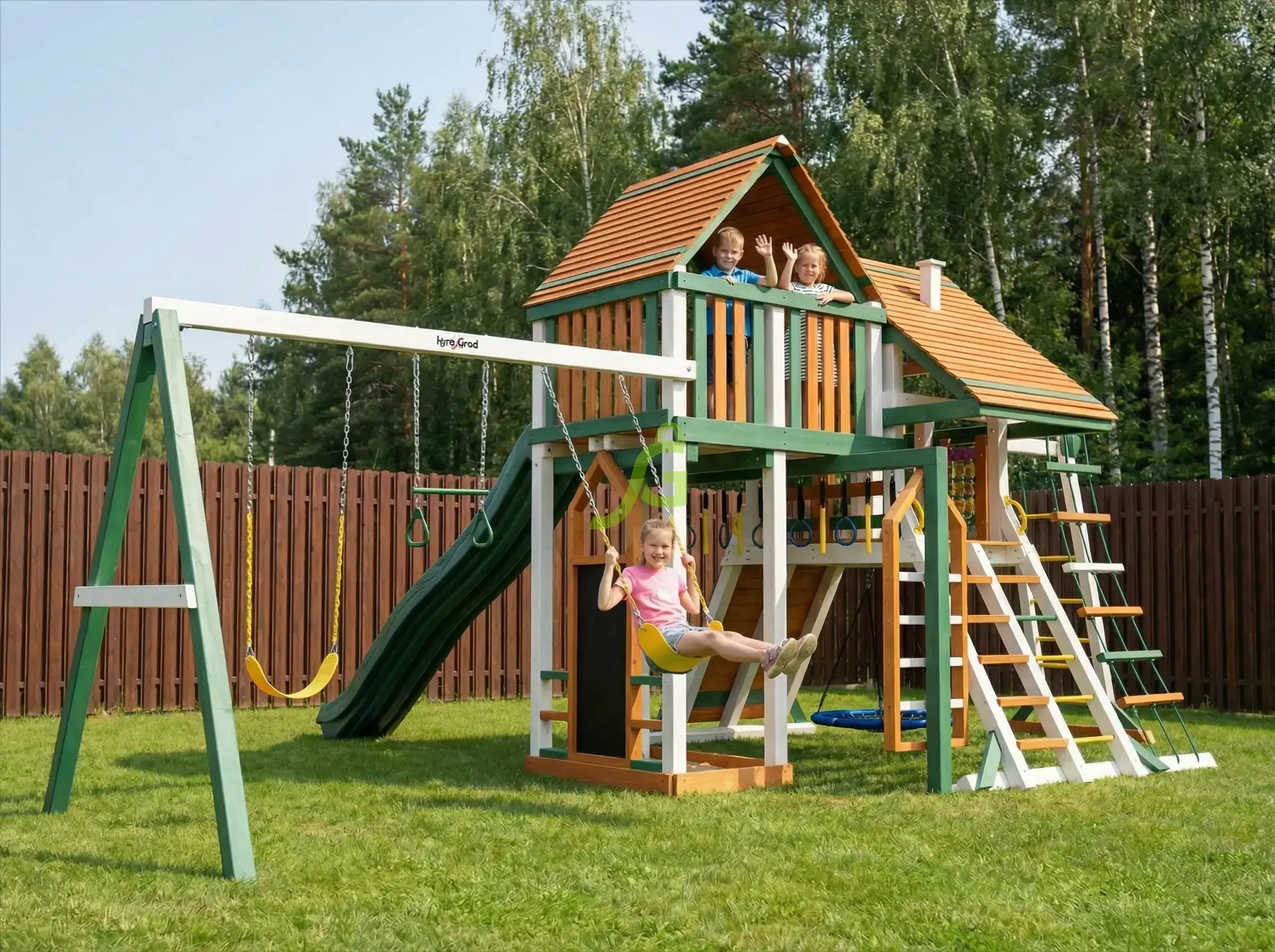 картинка Детская площадка IgraGrad Крепость Фани Делюкс + мод.1 от магазина ИграГрад