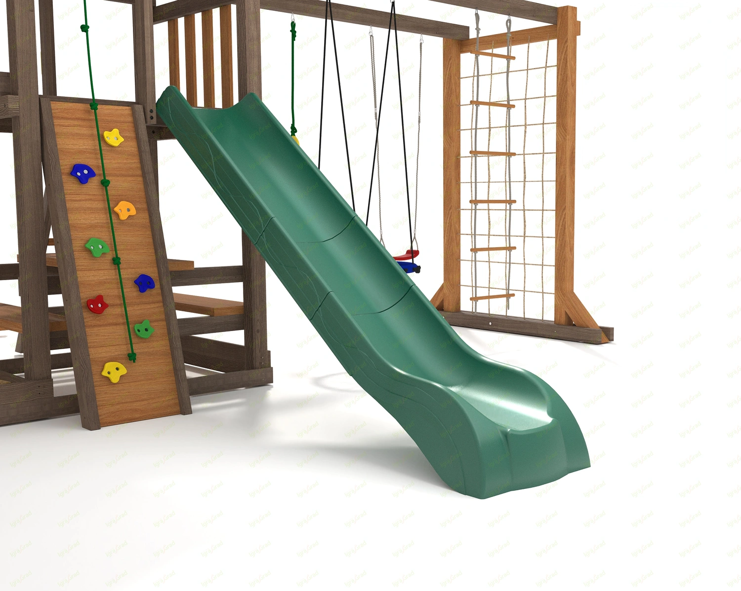 Горка скат  1200/1500 зеленый