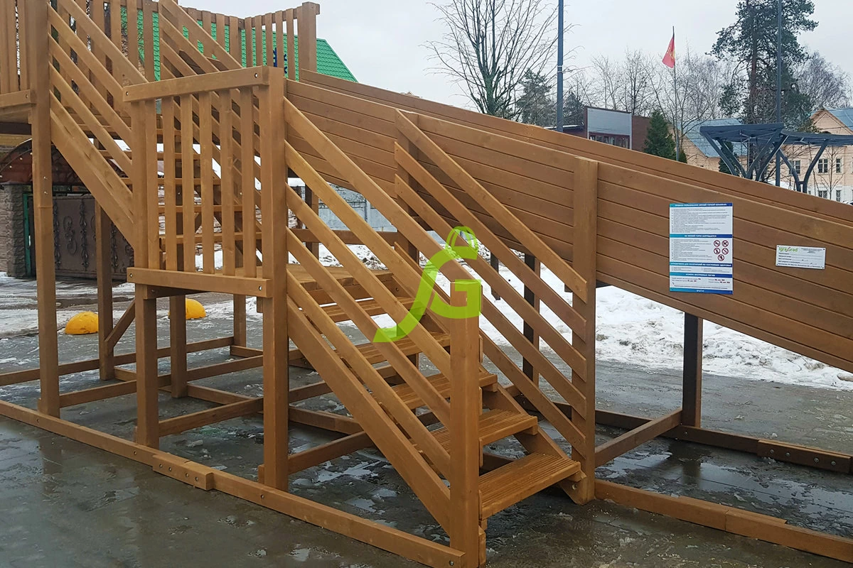 Зимняя горка "IgraGrad Snow Fox", скат 8 м Зимняя горка "IgraGrad Snow Fox", скат 8 м